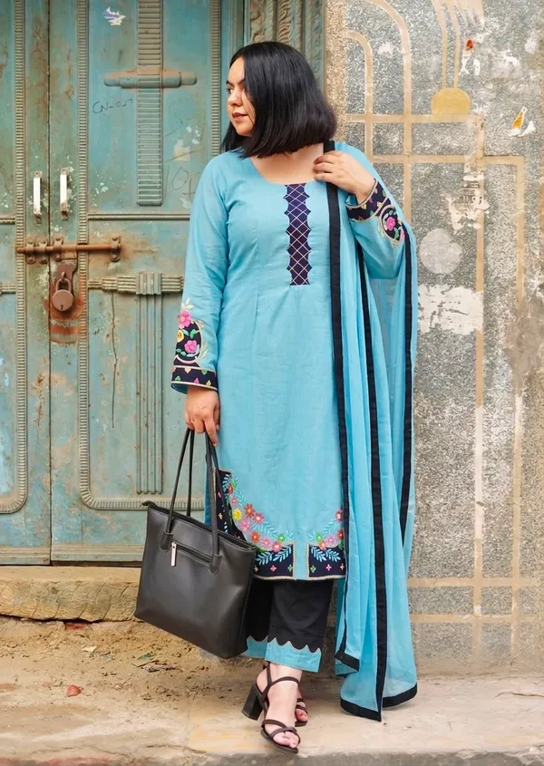 Blue_Rayon_Unstiched_Suit_Set_For_Women