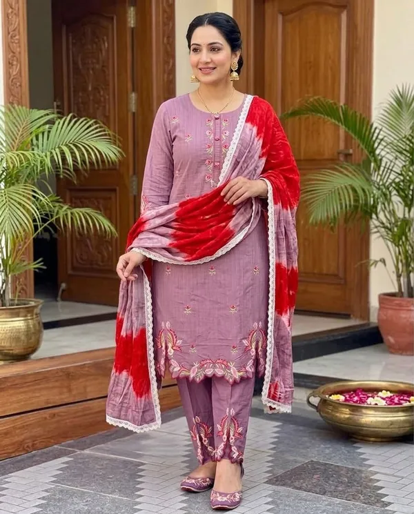 Mauve_Georgette_Unstiched_Suit_Set_For_Women