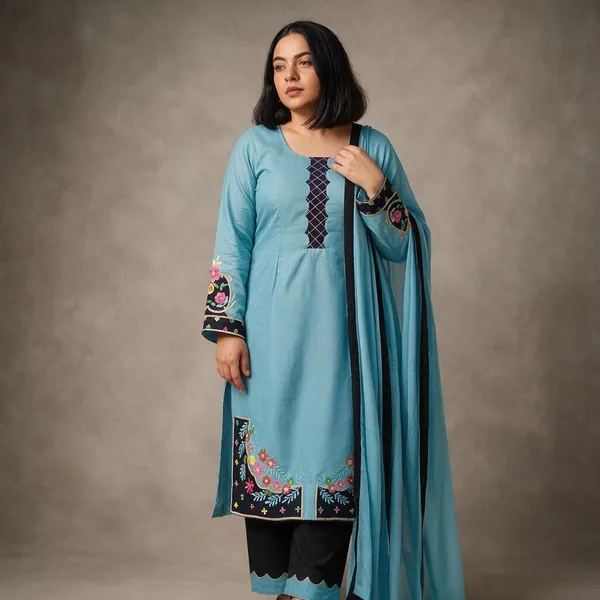 Blue_Rayon_Unstiched_Suit_Set_For_Women