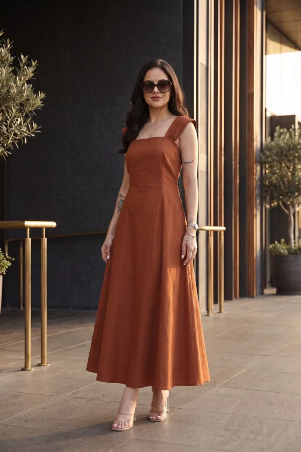 Rust_Cotton_Solid_A_Line_Maxi_Dress_For_Women