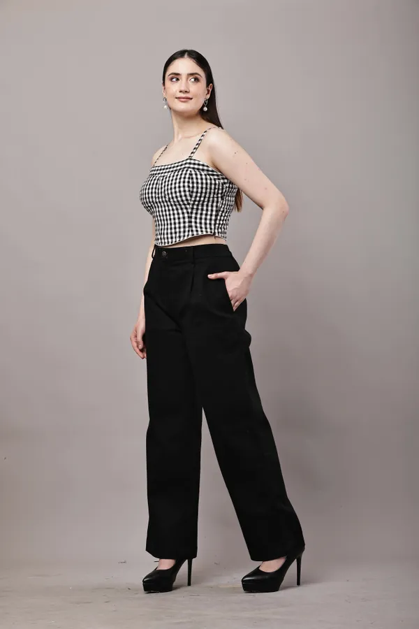 Black_Pure_Cotton_Wide_Leg_Trousers_For_Women