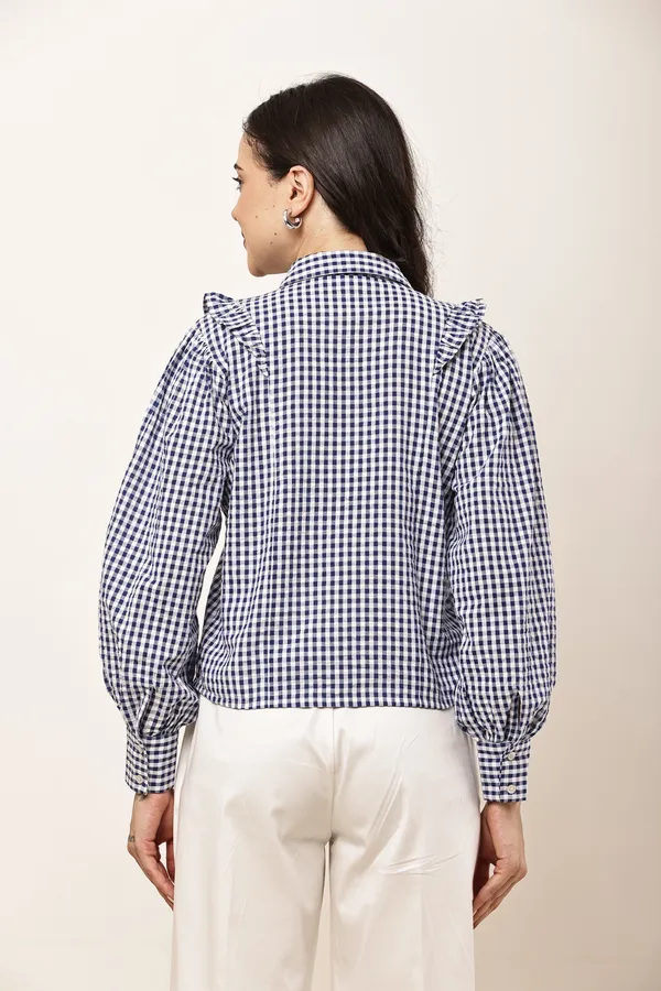 Navy_Blue_Cotton_Gingham_Check_Relaxed_Fit_Shirt_For_Women