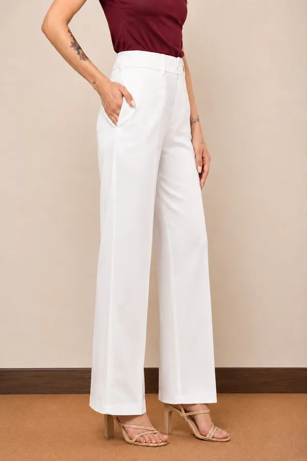 Burgundy_&_White_Cotton_Blend_Short_Sleeve_Top_And_Wide_Leg_Trousers_Set_For_Women
