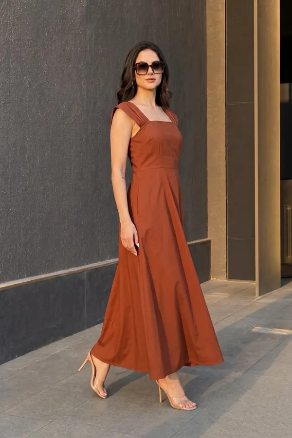 Rust_Cotton_Solid_A_Line_Maxi_Dress_For_Women