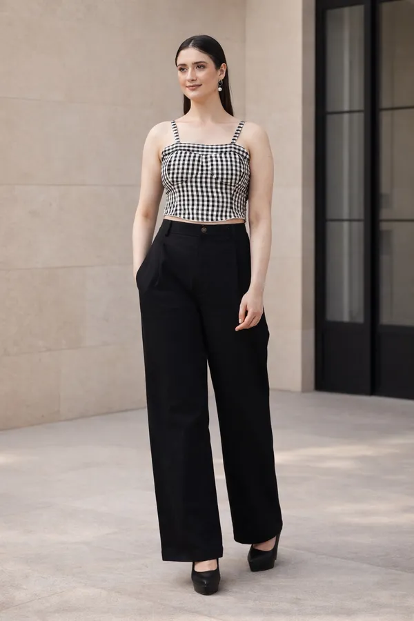 Black_Pure_Cotton_Wide_Leg_Trousers_For_Women