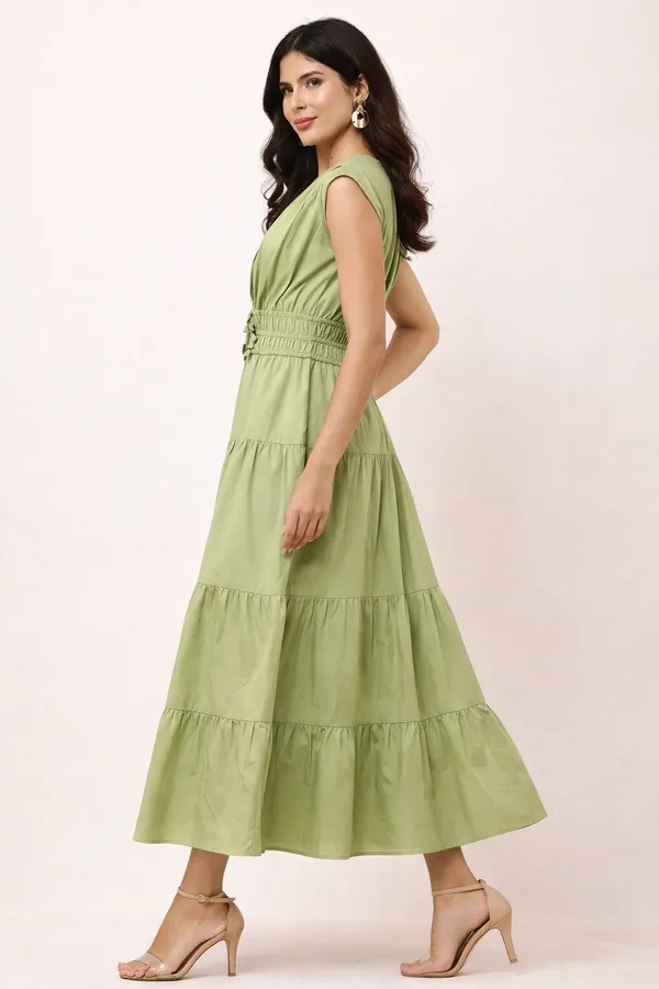 Green_Cotton_Tiered_Fit_And_Flare_Midi_Dress_For_Women