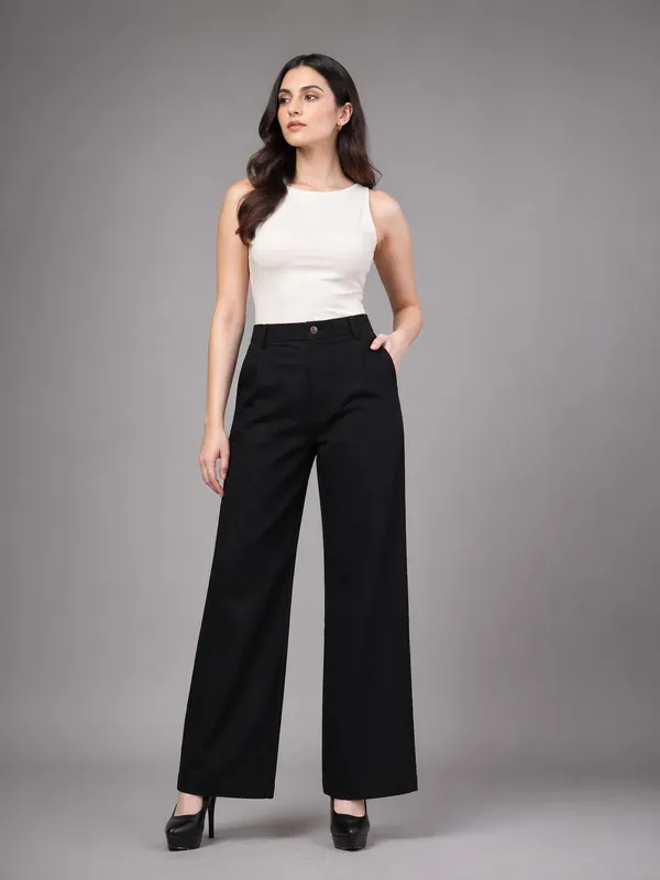 Black_Cotton_High_Waist_Wide_Leg_Trousers_For_Women