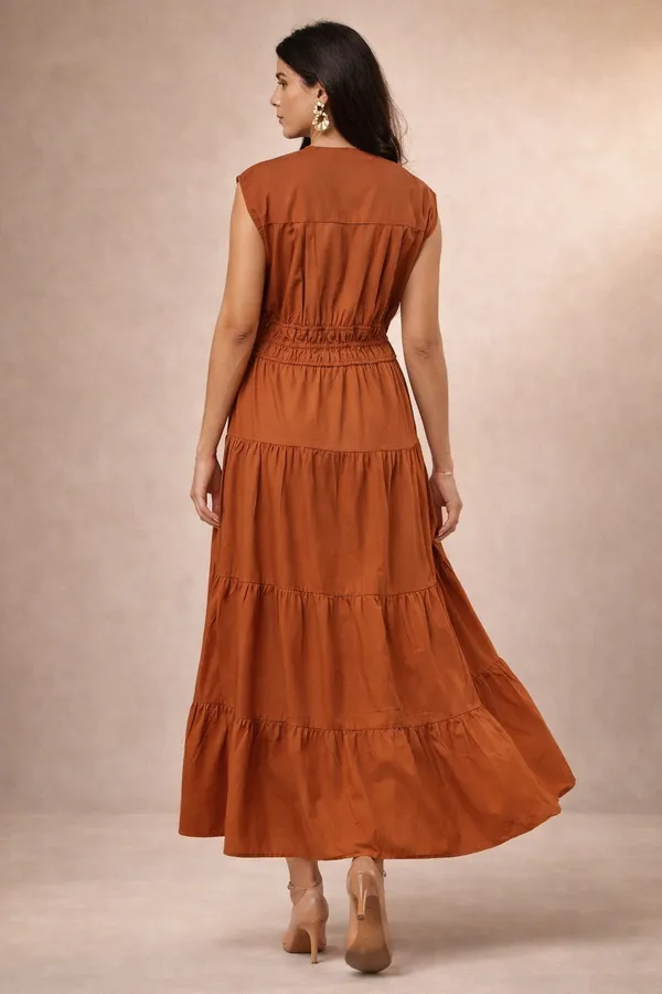 Rust_Cotton_Sleeveless_Tiered_Maxi_Dress_For_Women