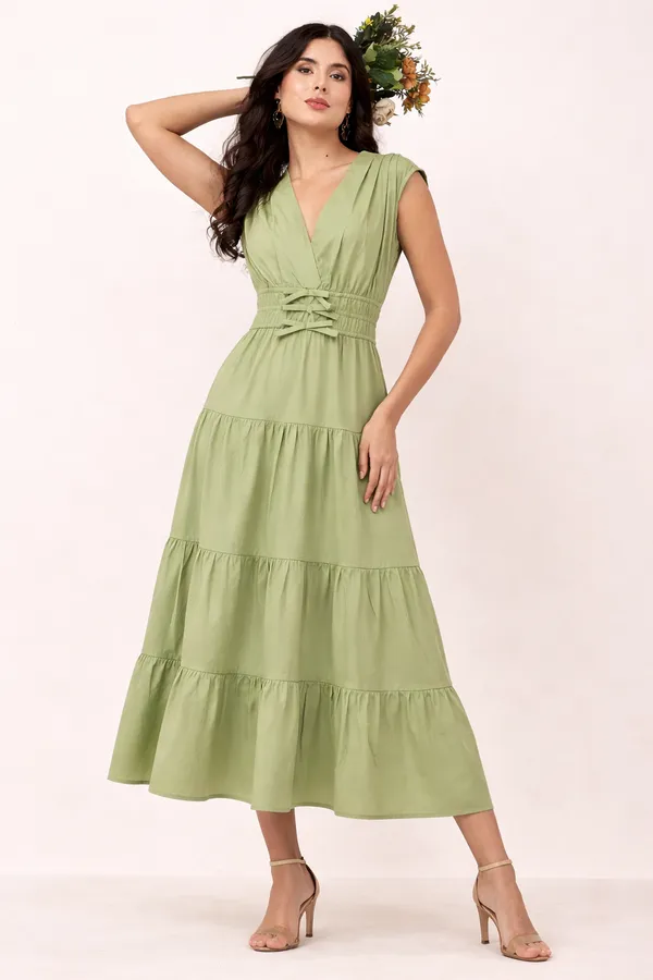 Green_Cotton_Tiered_Fit_And_Flare_Midi_Dress_For_Women