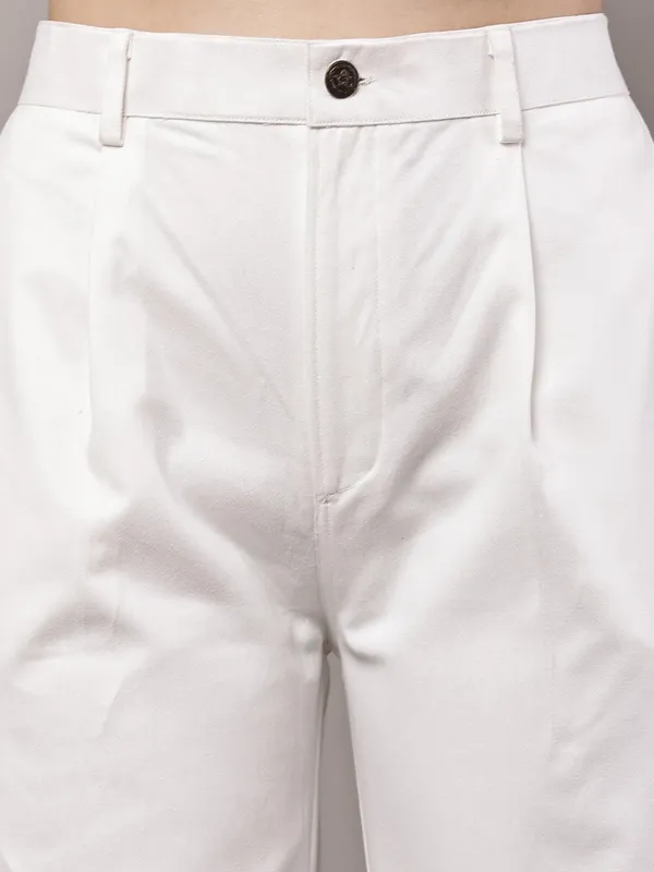 White_Cotton_Wide_Leg_Trousers_For_Women