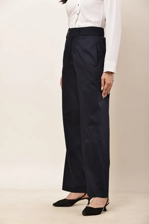 Navy_Blue_Cotton_Blend_Wide_Leg_Trousers_For_Women