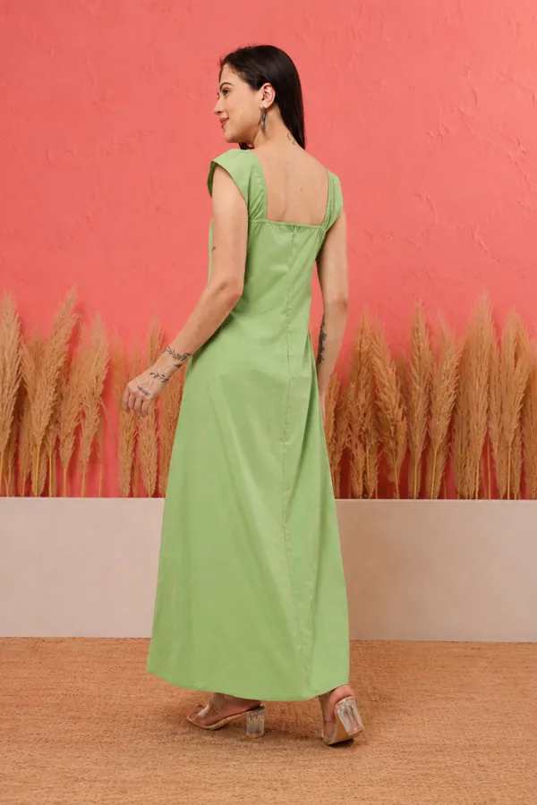 Green_Cotton_Sleeveless_A_Line_Dress_For_Women