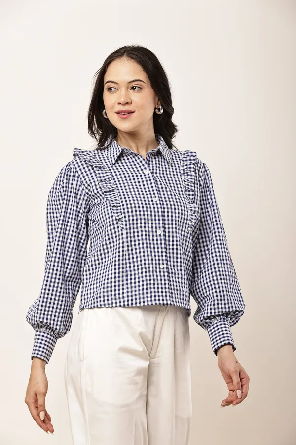 Navy_Blue_Cotton_Gingham_Check_Relaxed_Fit_Shirt_For_Women
