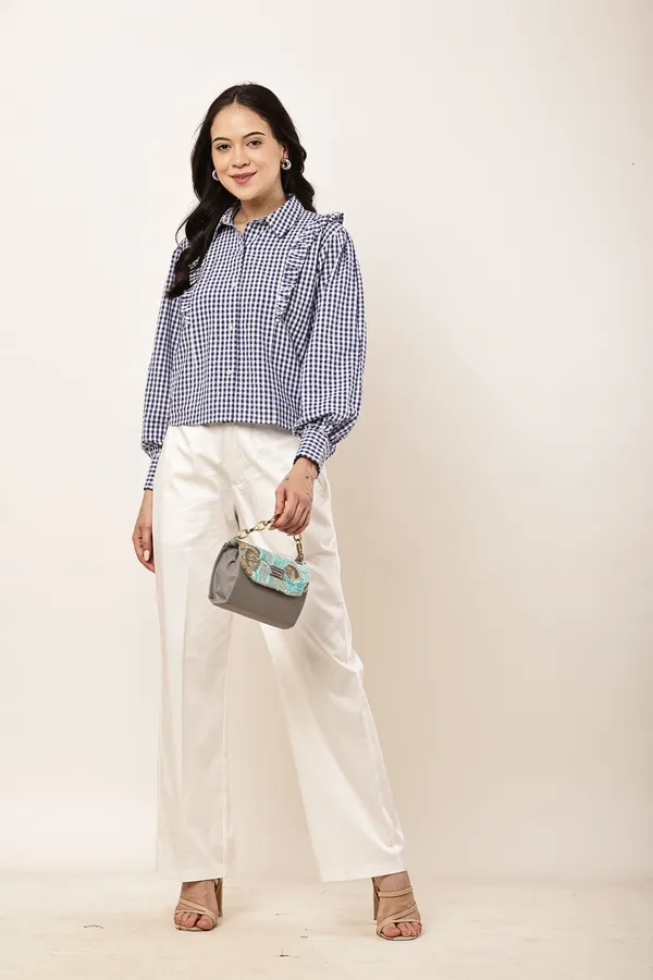 Navy_Blue_Cotton_Gingham_Check_Relaxed_Fit_Shirt_For_Women