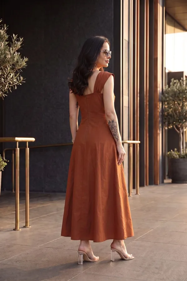 Rust_Cotton_Solid_A_Line_Maxi_Dress_For_Women