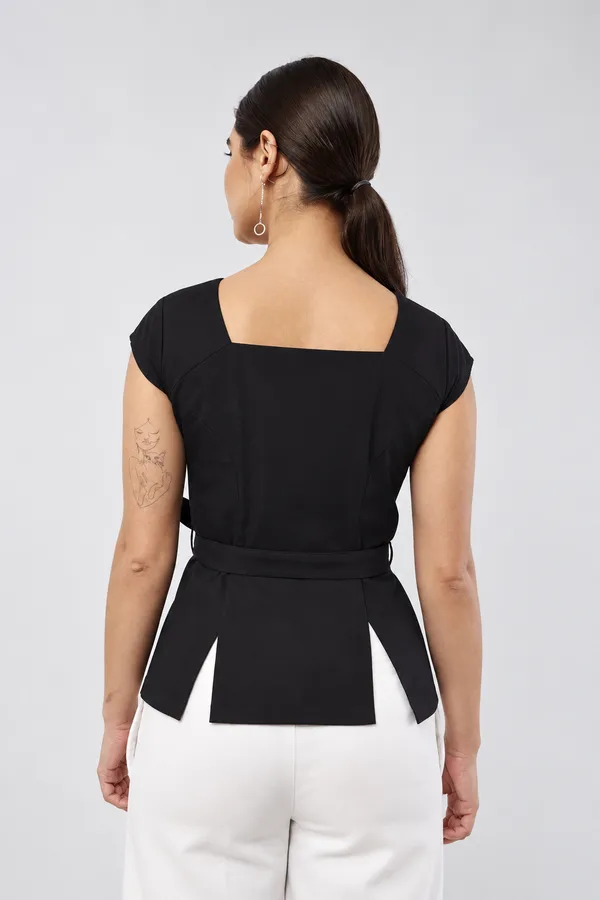 Black_Square_Neck_Tie_Waist_Top_for_Women
