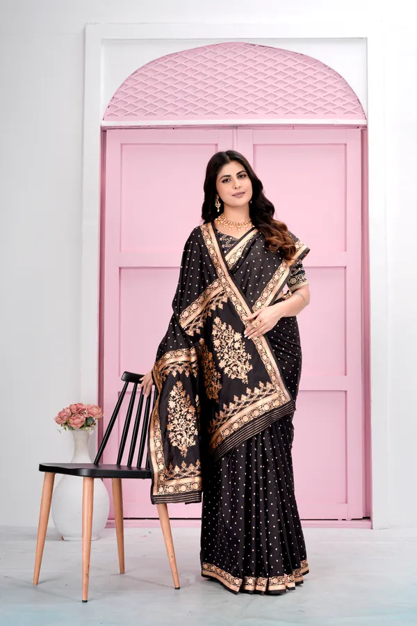 Black_Jacquard_Sarees_For_Women_Pure_Silk