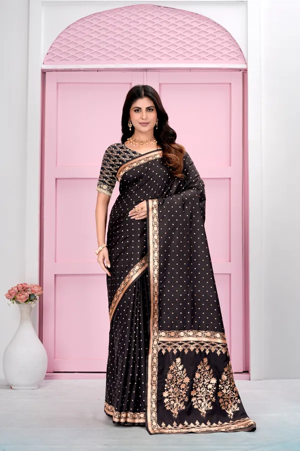 Black_Jacquard_Sarees_For_Women_Pure_Silk
