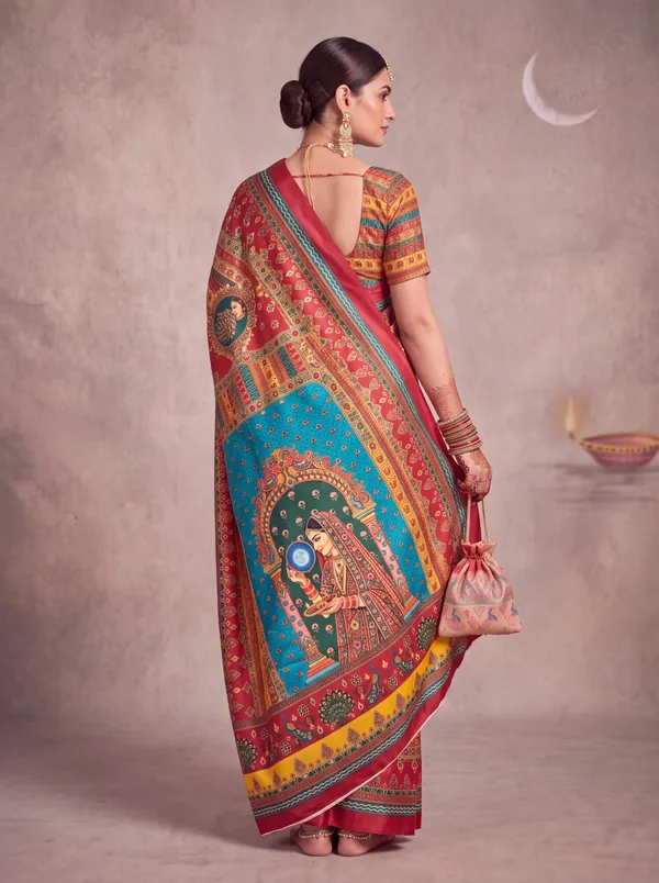 Multicolor_Chinon_Printed_Saree_for_Women