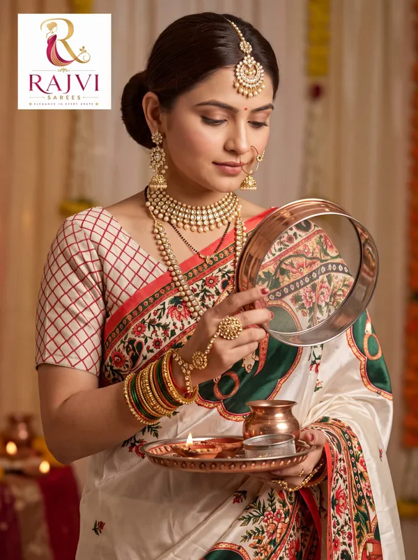 Multi_Color_Best_Quality_Chinon_Karva_Choth_Saree