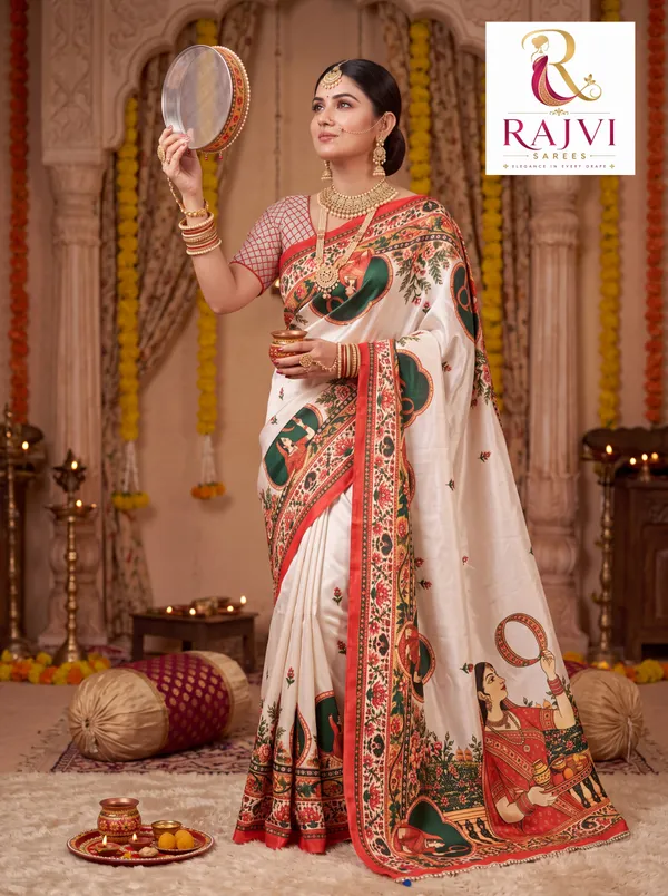 Multi_Color_Best_Quality_Chinon_Karva_Choth_Saree