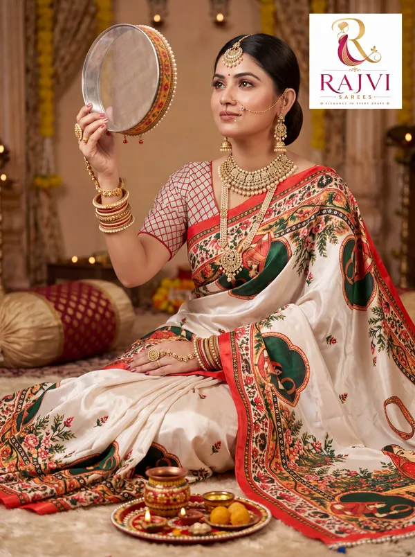 Multi_Color_Best_Quality_Chinon_Karva_Choth_Saree