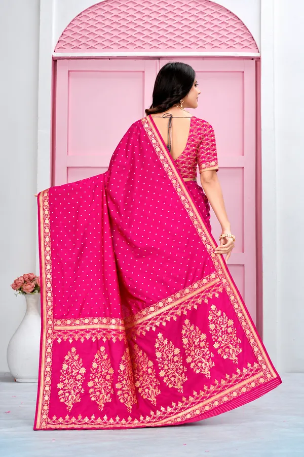 Pink_Jacquard_Sarees_For_Women_Pure_Silk