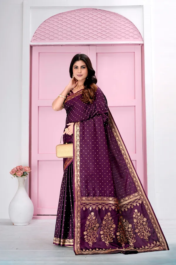 Purple_Jacquard_Silk_Sarees