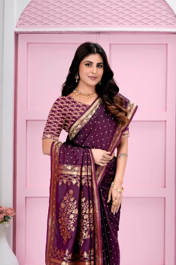 Purple_Jacquard_Silk_Sarees