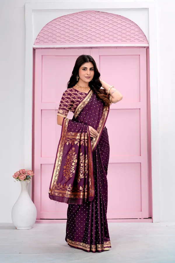 Purple_Jacquard_Silk_Sarees
