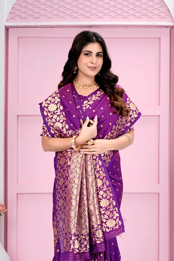 Purple_Jacquard_Silk_Sarees