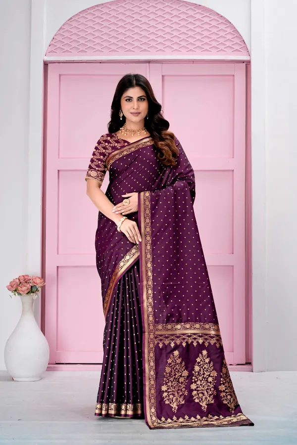 Purple_Jacquard_Silk_Sarees
