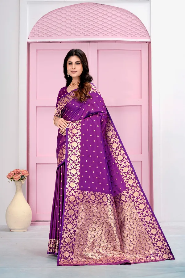 Purple_Jacquard_Silk_Sarees