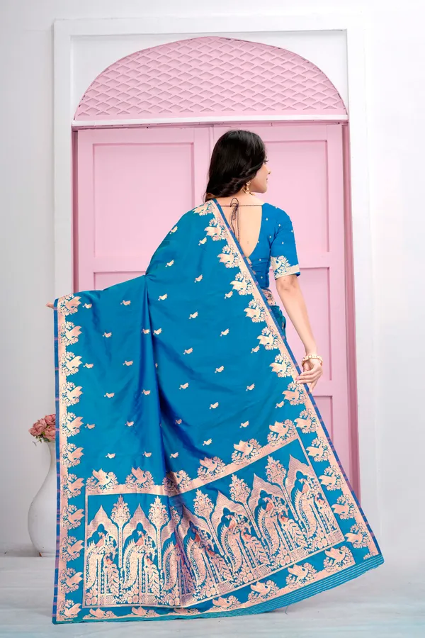 Sky_Blue_Jacquard_Silk_Sarees