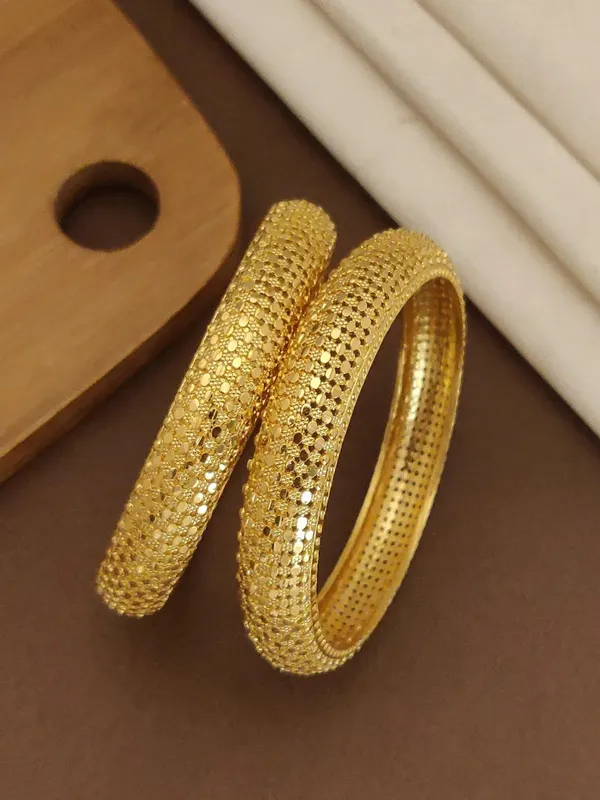 Gold-Tone_Textured_Bangles_for_Women