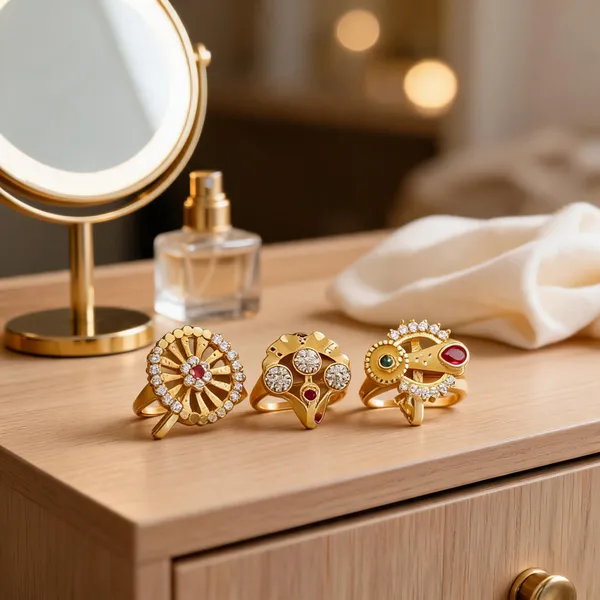 Gold_Tone_Brass_Floral_Peacock_Stone_Hair_Clips_Set_For_Women