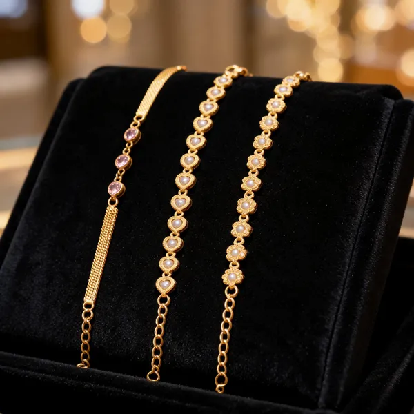 Gold_Brass_Stone_Heart_Floral_Bracelet_Set_For_Women