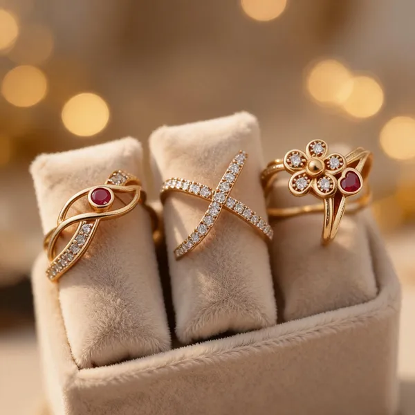 Gold_Brass_Red_Stone_Studded_Ring_Set_For_Women