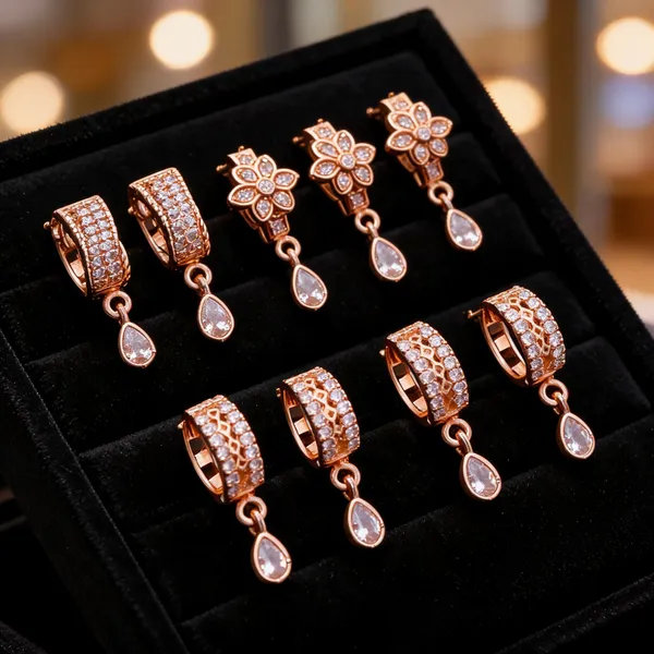 Rose_Gold_Brass_Crystal_Floral_Hoop_Drop_Earrings_Set_For_Women