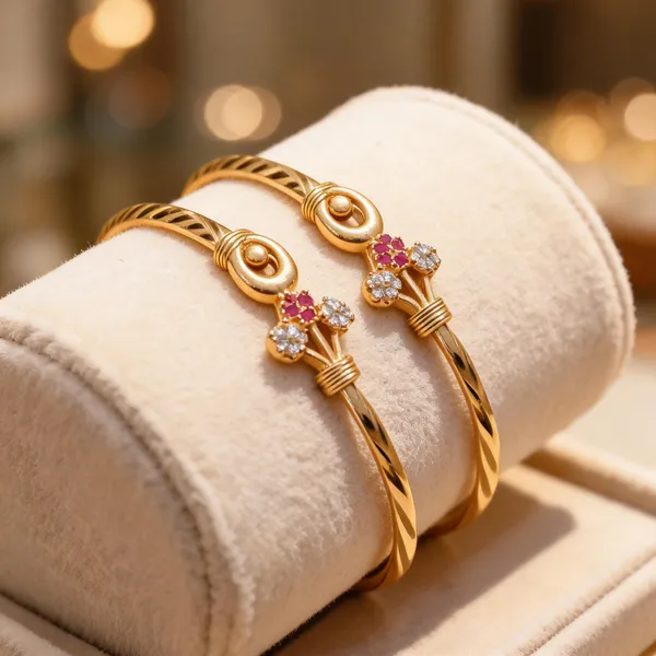 Gold_Brass_Floral_Pink_Stone_Drop_Earrings_For_Women
