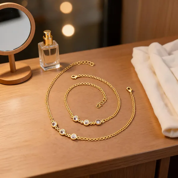 Gold_Tone_Brass_Crystal_Necklace_And_Bracelet_Set_For_Women