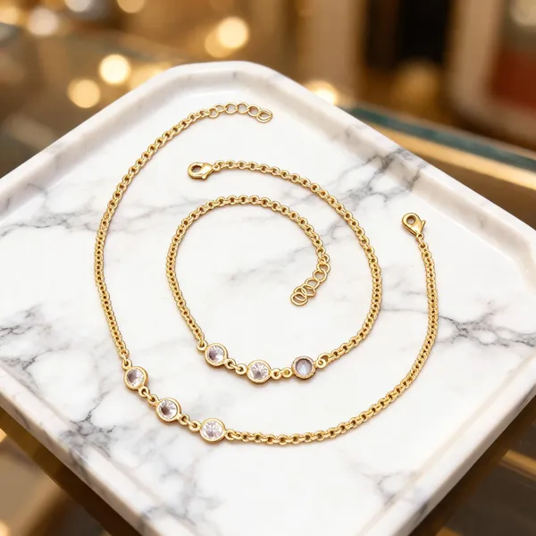 Gold_Tone_Brass_Crystal_Necklace_And_Bracelet_Set_For_Women