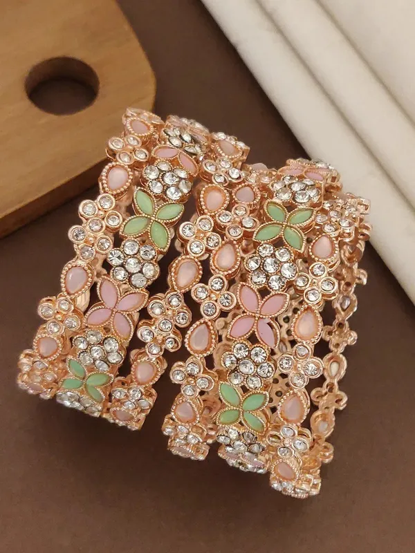 Rose_Gold_Floral_Stone_Bangle_Set_for_Women
