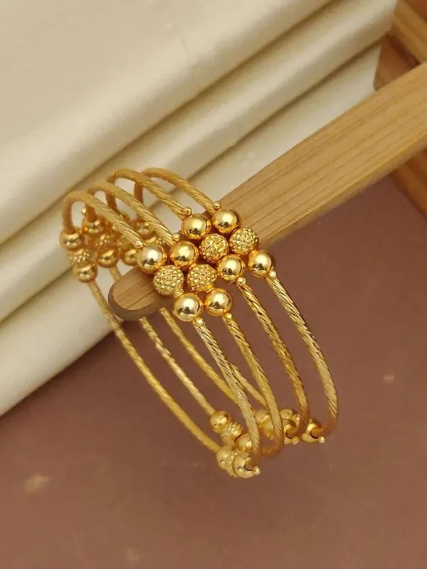 Gold-Tone_Multi-Strand_Beaded_Bracelet_for_Women