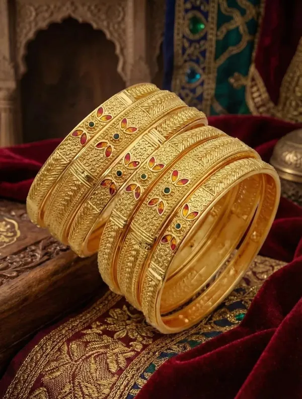 Gold_Tone_Embellished_Bangles_Set_For_Women