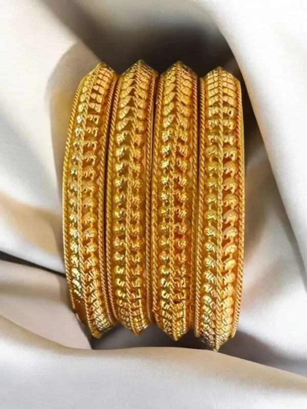 Gold-Tone_Floral_Pattern_Bangles_for_Women