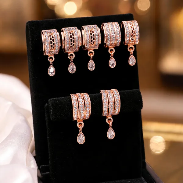 Rose_Gold_Brass_Stone_Studded_Hoop_Drop_Earrings_Set_For_Women