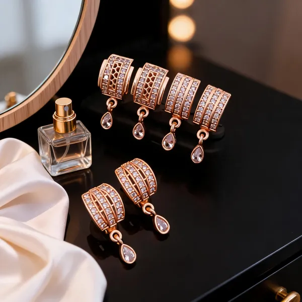 Rose_Gold_Brass_Stone_Studded_Hoop_Drop_Earrings_Set_For_Women
