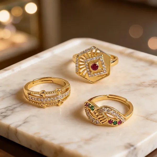 Gold_Brass_Stone_Embellished_Ring_Set_For_Women