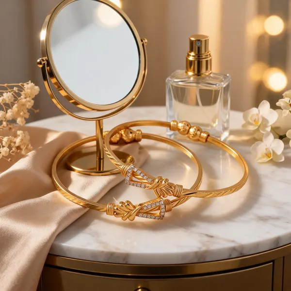 Gold_Brass_Stone_Accent_Bangle_For_Women